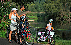 Wunderschöne Radwege entlang des Flusses Regen